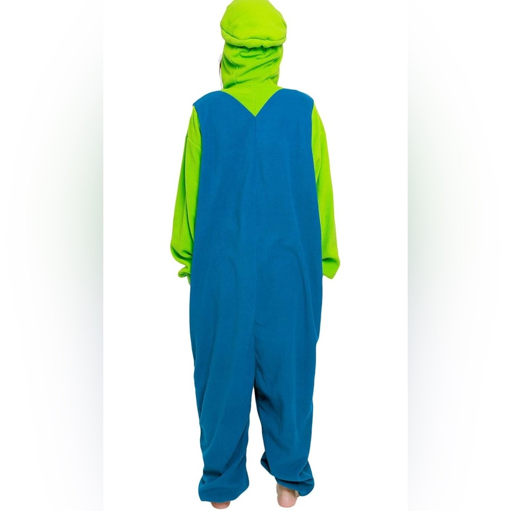 NWT Bandai Sazac Luigi Kigurumi Costume, Union Suit,Onesie.  Adult Fit One Size. - Picture 14 of 16